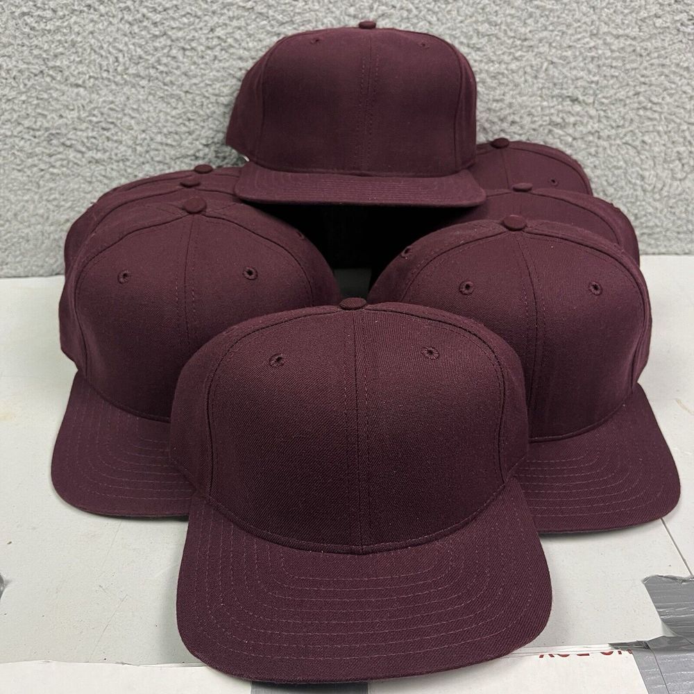 Vintage New Era Fitted Size 7 Blank Pro Model Hat USA Baseball Cap Lot of 8